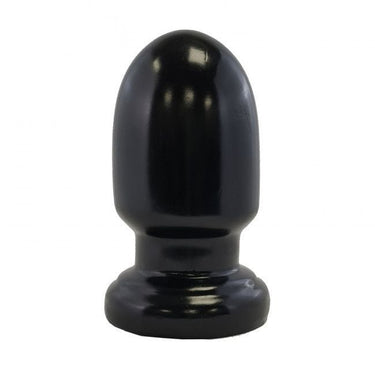 Luxury Prowler RED Thud 5 Black butt plug showcasing its bulbous shape and flared base for safe use.